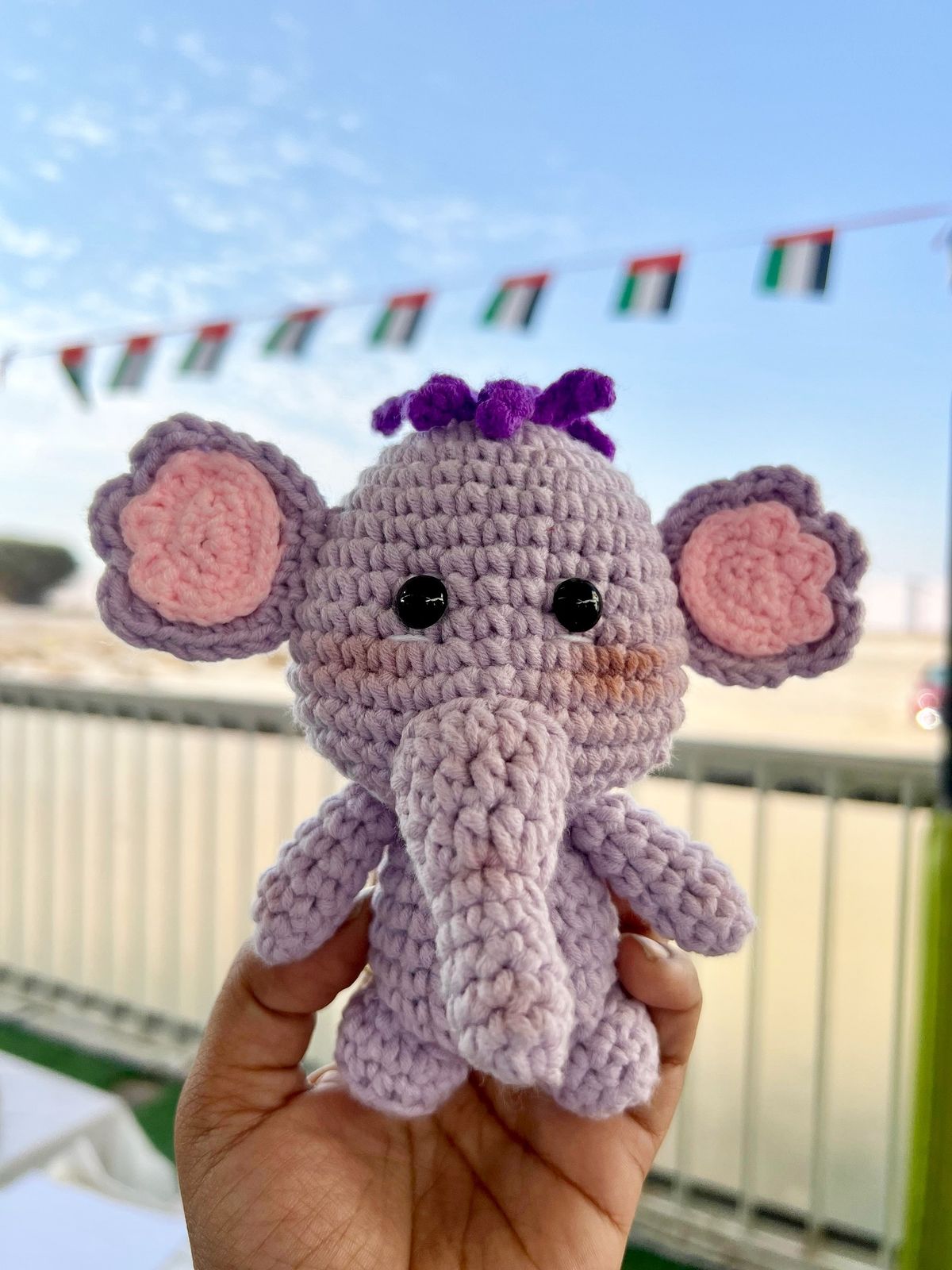 Handmade crochet amigurumi piece by Loomé by Shilpa, Al Ain UAE.